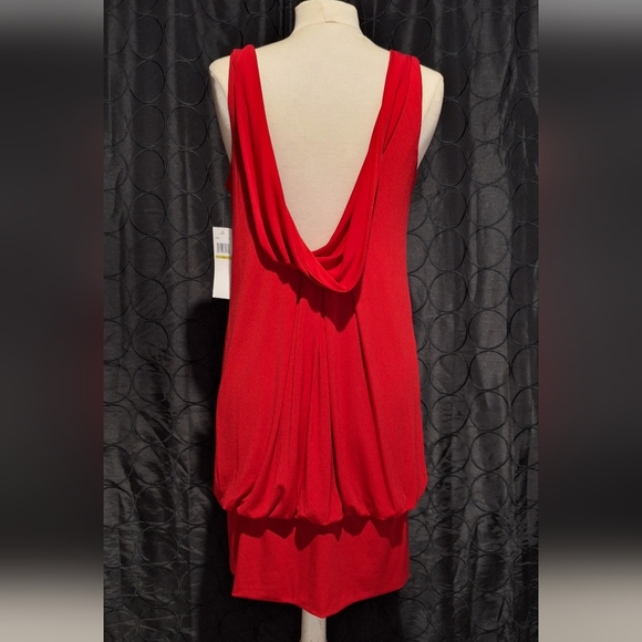 London Times Red Pleated Halter Sundress - Picture 2 of 5